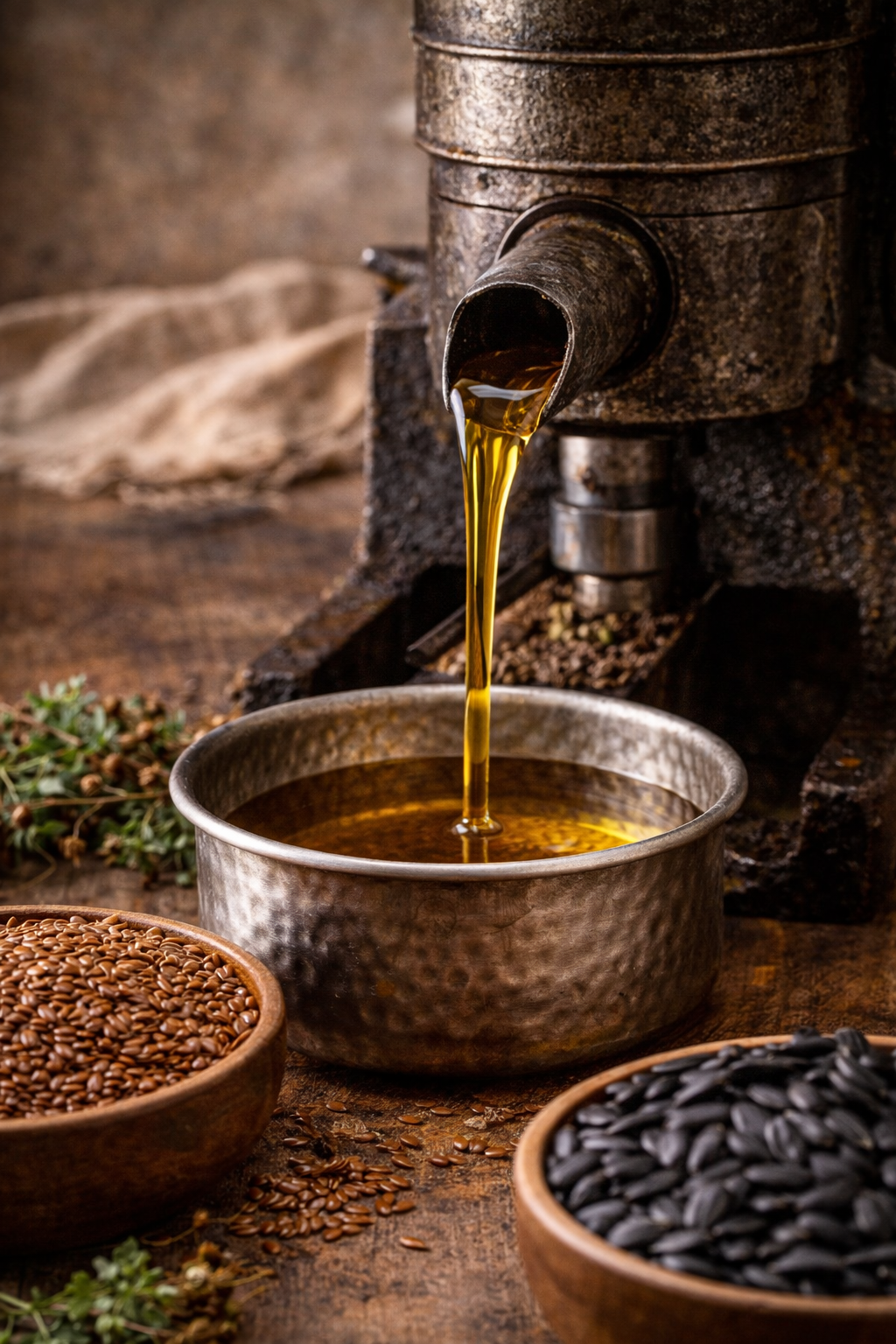 Процесс холодного отжима масла